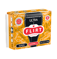 Гигиенические прокладки для критических дней fantasy Flirt Cotton & Care Ultra Super 8 шт