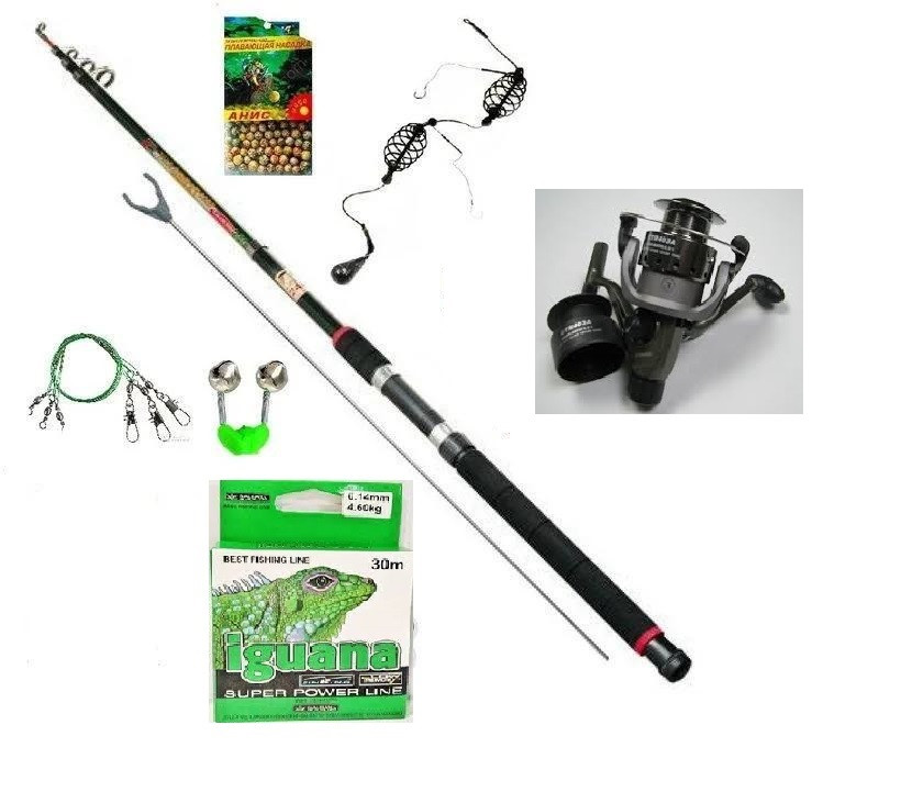 Рибальський набір 8 в 1 Спінінг Fat Cat+ котушка CTR + Подарунок! Набір короповий!, фото 1