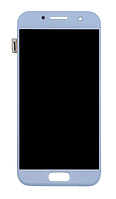 Дисплей (екран) для Samsung A320F Galaxy A3 (2017) + тачскрін, блакитний, Blue Mist, TFT,