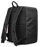 Рюкзак для ручної поклажі PoolParty Airport (чорний) - Wizz Air / МАУ, фото 3