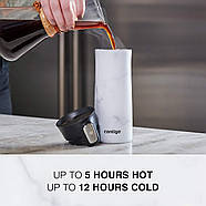 Термокухоль із неіржавкої сталі Contigo Couture (420 мл) White Marble, фото 3