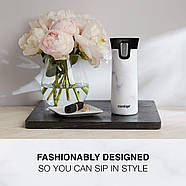 Термокухоль із неіржавкої сталі Contigo Couture (420 мл) White Marble, фото 4