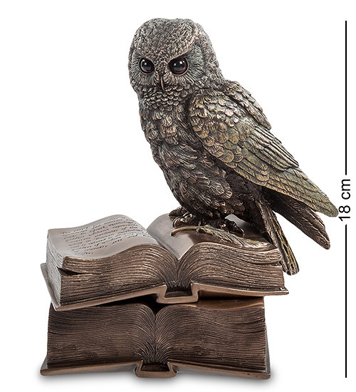 Скринька Veronese Сова на книгах 18 см 1901902 статуетка сови з книгами VE