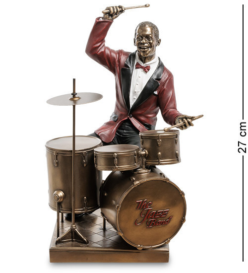 Статуетка Veronese Барабанщик ударник 27 см 1904612 джазовий музикант фігурка веронезе джаз VE