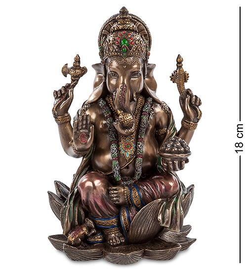 Статуетка Veronese Ганеш Бог слон мудрості та благополуччя 18 см 1902553 фігурка індуїзм ганеша мурті VE