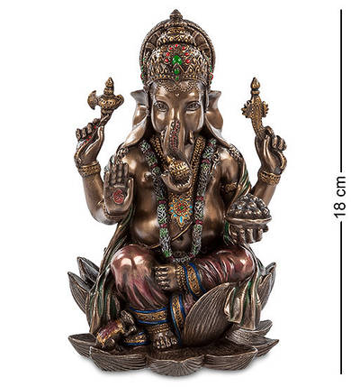 Статуетка Veronese Ганеш Бог слон мудрості та благополуччя 18 см 1902553 фігурка індуїзм ганеша мурті VE, фото 1