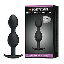 Анальна пробка Pretty Love silicone Anal balls Black