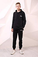 Подовжена чорна кофта з капюшоном Quest Wear Long