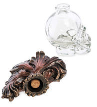 Статуетка флакон Veronese Скляний череп 13 см 1906351 сувенірна пляшка фігурка веронезе VE, фото 3