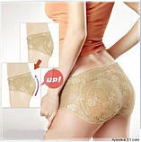 Труси пушап збільшення сідниць бежеві, фото 4