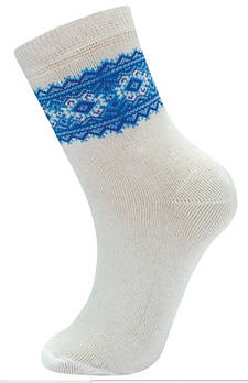 Шкарпетки дитячі демісезонні х/б Класік з вишиванкою 18 розмір