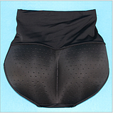 Високі труси великий пушап для округлення і збільшення сідниць чорні, фото 5