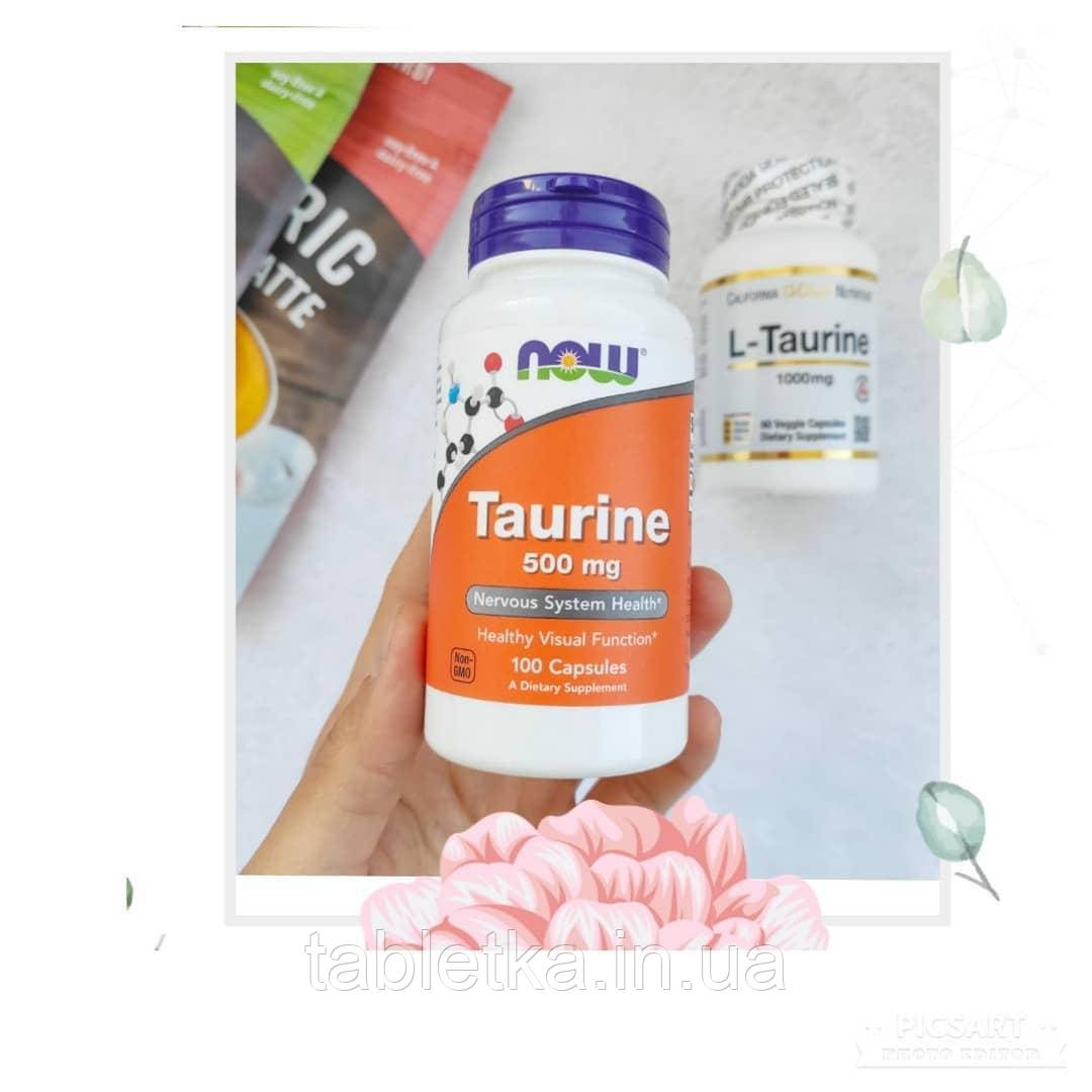 Now Foods, Таурин, 500 мг, 100 капсул Київ
