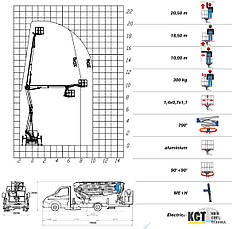 Автовишка Socage ForSte 21DJ E на шасі IVECO Daily35-120, фото 2