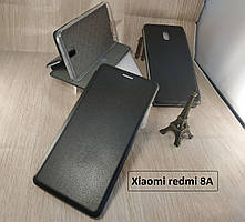 Магнітна чохол-книжка для Xiaomi redmi 8A з візитницею — чорна