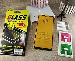9D Захисне скло для Xiaomi Redmi Note 8T (black) повне проклеювання