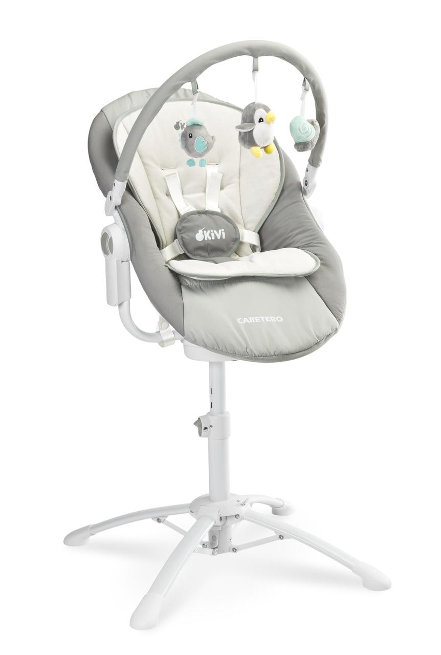Гойдалка, шезлонг, стільчик для годування Caretero Kivi 3 в 1 Grey