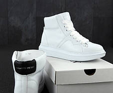 Жіночі кросівки Alexander McQueen HI White білі. ТОП Репліка ААА класу., фото 2