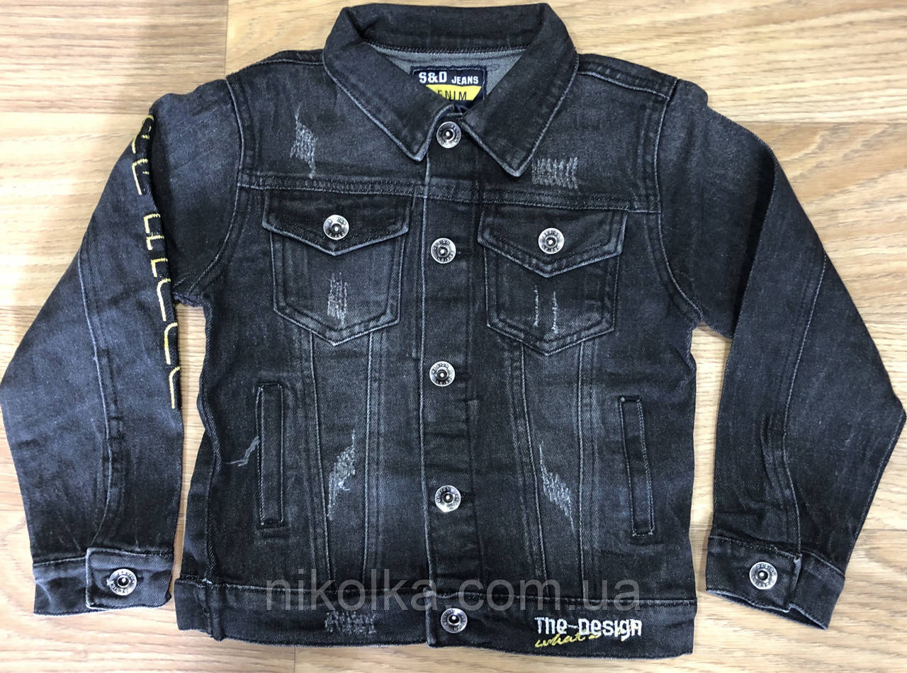 Куртка джинсова для хлопчиків оптом, S&D, 6-16 років, арт. DT-1135
