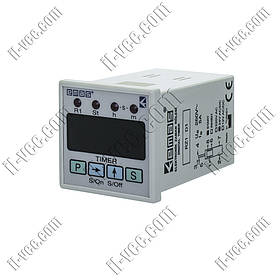 Цифрове багатофункціональне реле часу EMAS RZ1D1S-2, 24V AC/DC, 2A/250VAC