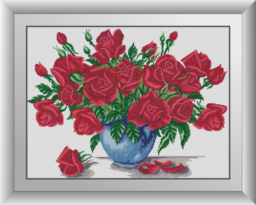 Алмазний живопис Ваза з трояндами Dream Art 30239 (45 x 60 см), фото 1