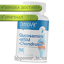 Для суглобів і зв'язок OstroVit Glucosamine MSM 90 таб Chondroitin, фото 2