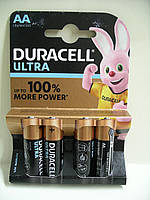 Батарейка Duracell AA Ultra  LR6, ціна за 4 штуки на блістері