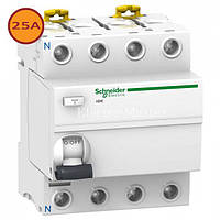 ПЗВ Schneider 25A 300мА тип AC Acti9 iID K, 4 полюси, дифреле