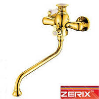 Змішувач для ванни довгий ніс ZERIX Z2217-4 EURO (CHR-006)