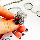 Каблучка куля срібло з золотом Акцент, фото 2