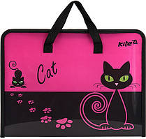 Папка A4 Kite K17-202-1 Black Cat