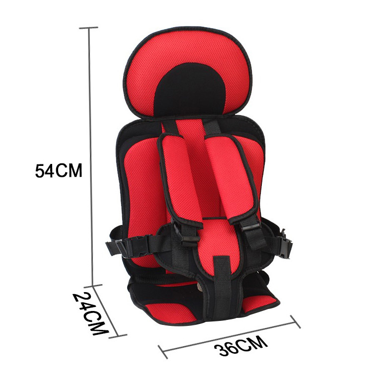 Детское автокресло бескаркасное 9-36 кг. Кресло автомобильное до 12 лет портативное (красное) - фото 2 - id-p1120645318