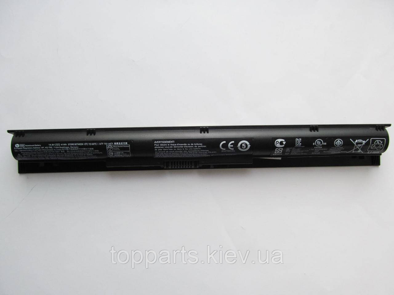 Батарея для ноутбука HP Pavilion 15-AB HSTNN-LB6R, 2700mAh (41Wh), 4cell, 14.8V, Li-ion, чорна, ОРИГІНАЛЬНА, фото 1