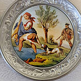 Порцелянові блюдця / підставки в олов'яної рамі, фото 4