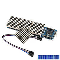 Модуль MAX7219, Світлодіодна матриця, 4 сегменти 8х8, сині пікселі