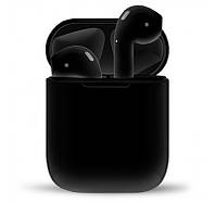 Бездротові сенсорні Bluetooth навушники i12 TWS з кейсом Чорний, фото 1