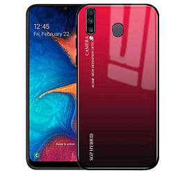 Чохол-бампер Primolux Gradient Glass для Samsung Galaxy M30 2019 (SM-M305) - Red