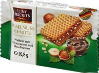 Вафли с лесным орехом Feiny Biscuits Haselnuss Schnitte 20.8г Австрия