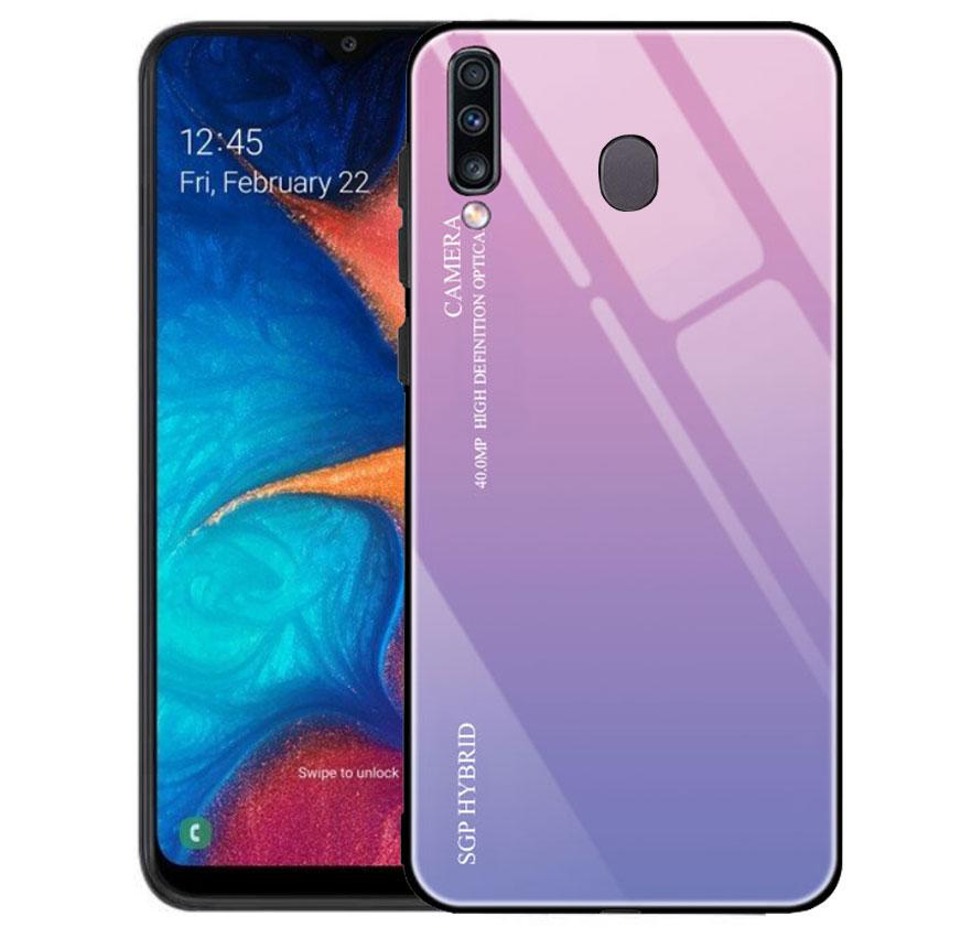 Чохол-бампер Primolux Gradient Glass для Samsung Galaxy M30 2019 (SM-M305) - Pink