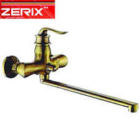 Змішувач для ванни, довгий ніс ZERIX Z22219-2 BRONZE EURO (CHR-006)
