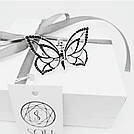 Срібна каблучка-метелик “Butterfly” — срібло 925 проби, великий метелик у фіанітах, фото 3