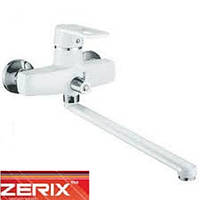 Змішувач для ванни, довгий ніс ZERIX Z2230-7 EURO WHITE (CHR-006)