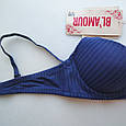 Синій бюстгальтер на тонкому поролоні 70А, фото 3