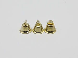 Золотий дзвіночок фурнітура для прикрашання одягу, сувенірів і рукоділля розміром 14 мм