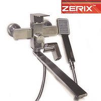 Змішувач для ванни довгий ніс ZERIX LR72233 EURO (Нержавійка)