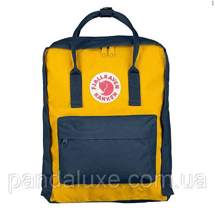 Рюкзак стильний канкен Fjallraven Kanken Classic 16л жовто-синій, фото 5