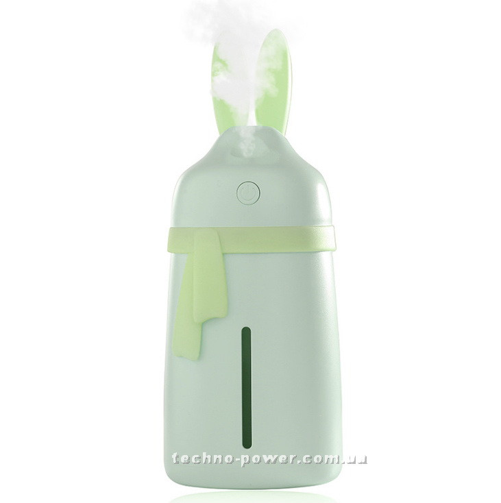 Зволожувач повітря з підсвічуванням Кролик 28 мл. Бірюзовий. Ультразвуковий зволожувач повітря, фото 1