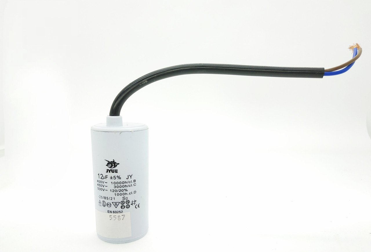 Конденсатор 12 mkf - 450 VAC КАБЕЛЬ JYUL (35*72 mm), фото 1