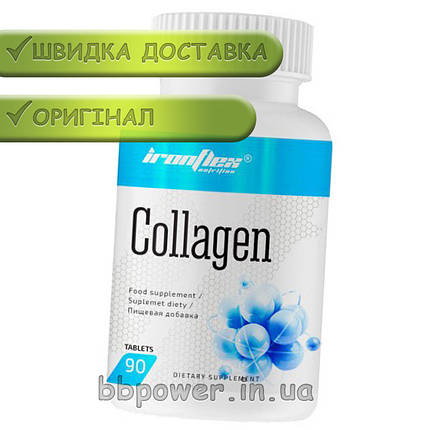 Колаген IronFlex Collagen 90 таб, фото 2