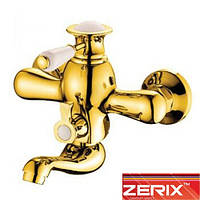 Змішувач для ванни короткий ніс ZERIX 3017-4 EURO (CHR-009)